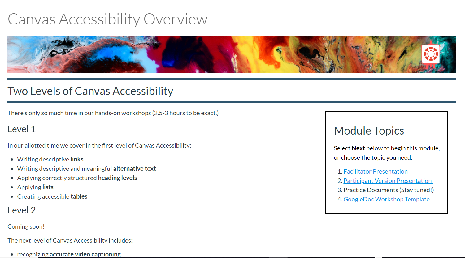 Decorative banner example in Canvas