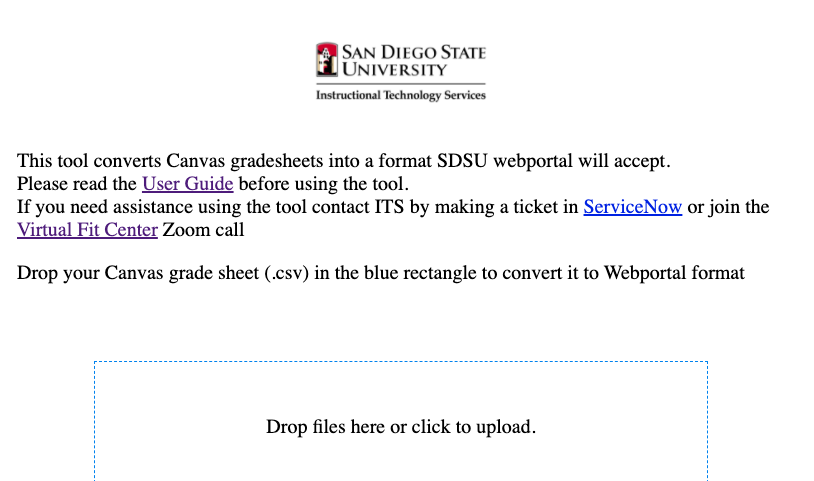 Image of the webportal tool